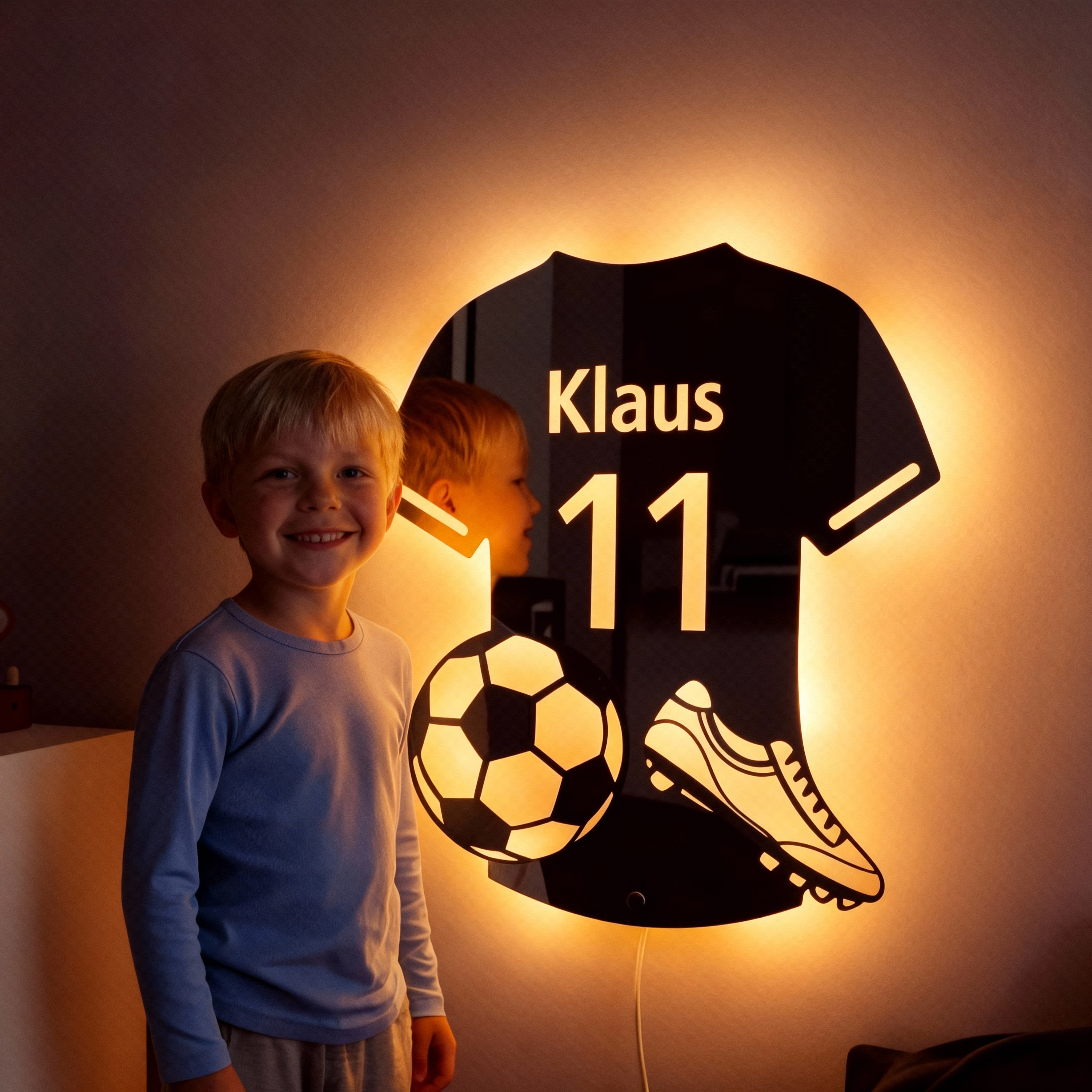 GlowName - Tragbares, personalisiertes LED-Spiegelpanel
